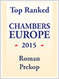 Chambers Europe – Leading Individual 2015 in Slovakia – Roman Prekop in Energy, Corporate/M&A, Banking & Finance and Dispute Resolution
